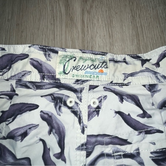 Kid's Crewcuts Whale Print Swimsuit Board Shorts - Picture 6 of 8